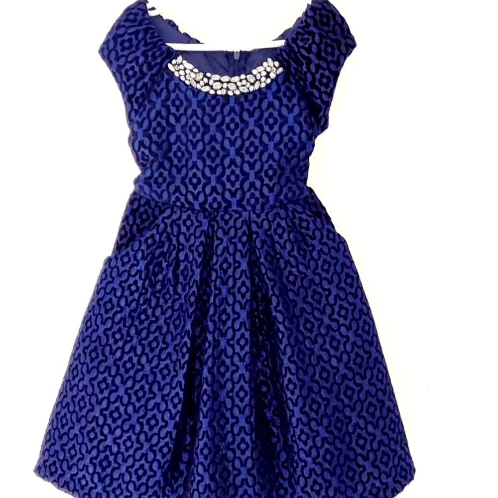 Irs and Ivy navy blue formal dress.